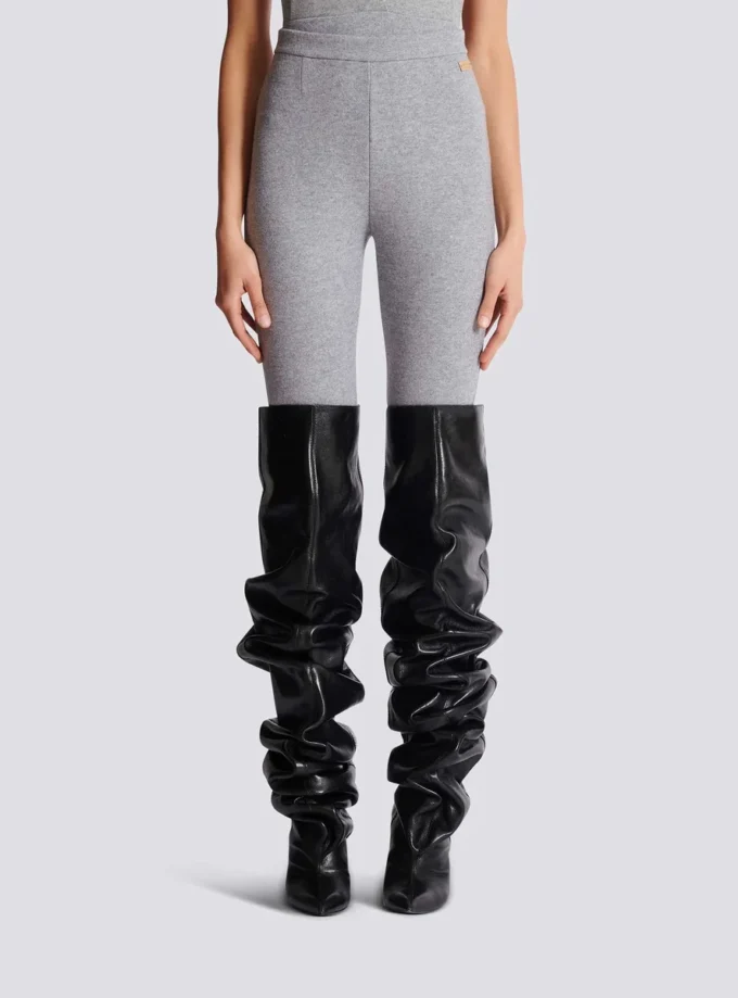 Leggings i bomullstrikå