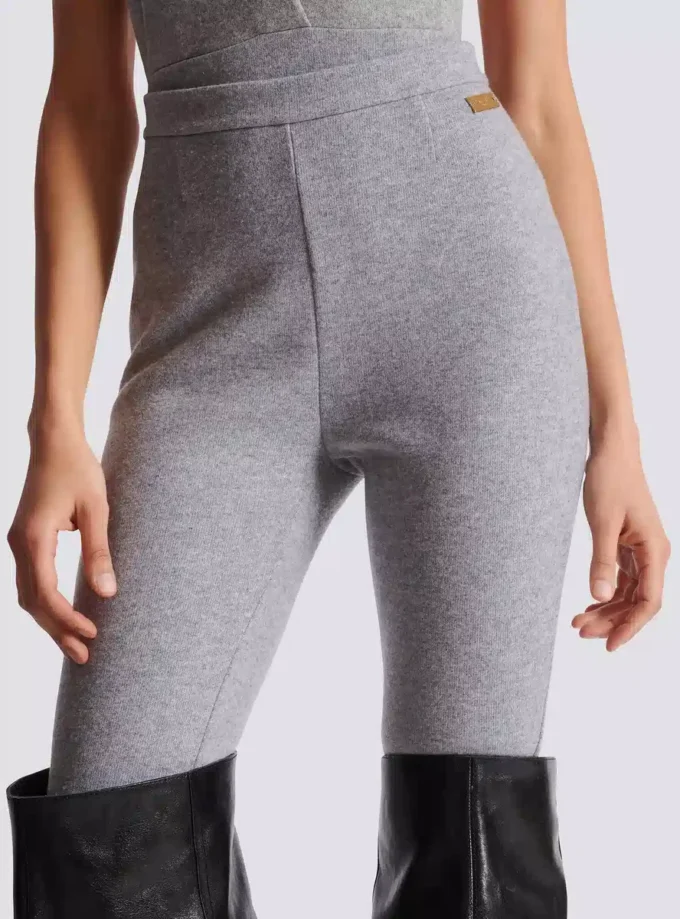 Leggings i bomullstrikå