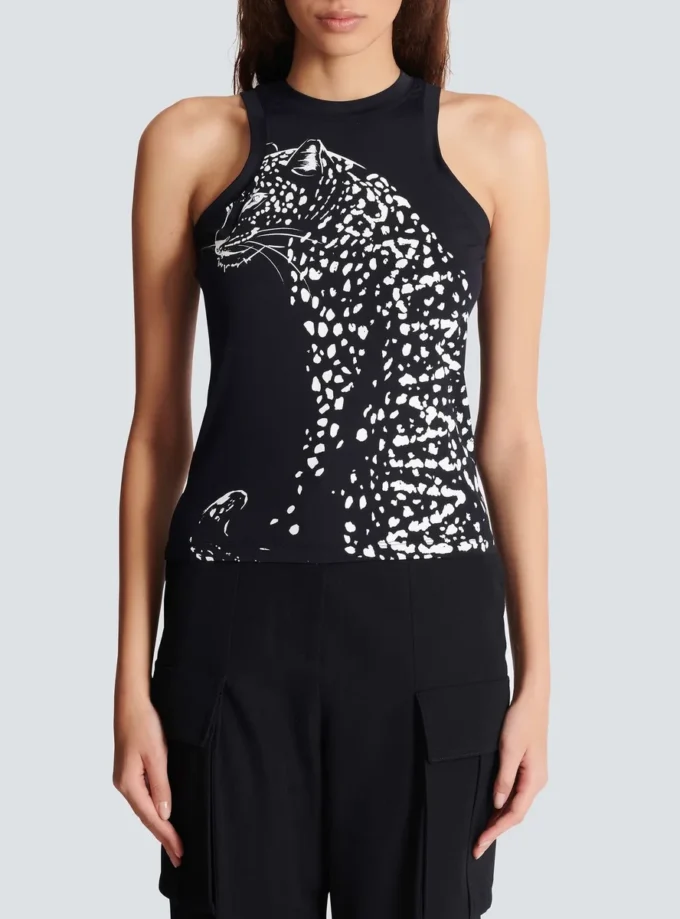 Linne med leopardmönster