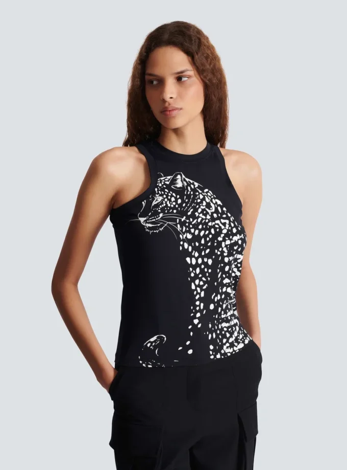 Linne med leopardmönster