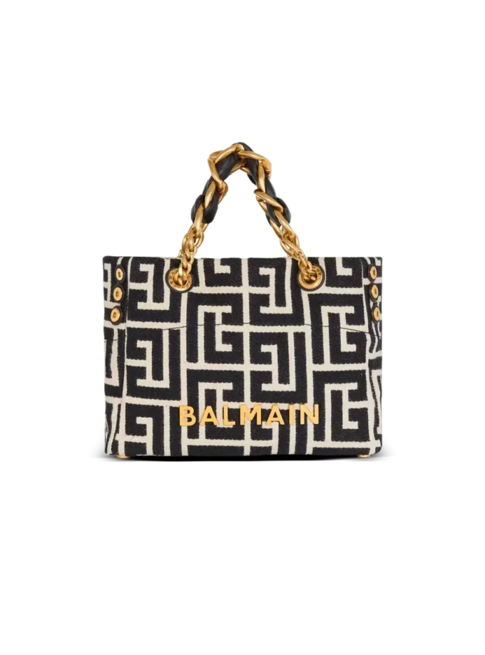Liten 1945 Soft-toteväska i jacquard med monogram Liten 1945 Soft-toteväska i jacquard med monogram
