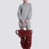 Liten Track Zips-väska i kalvskinn Liten Track Zips-väska i kalvskinn