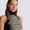 Lång broderad klänning med slits Lång broderad klänning med slits