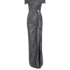 Lång draperad paljettklänning Lång draperad paljettklänning