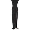 Lång jerseyklänning med slits i benet Lång jerseyklänning med slits i benet