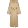 Lång trenchcoat i bomullsgabardin