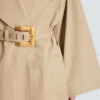 Lång trenchcoat i bomullsgabardin