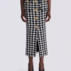 Lång tweedkjol i gingham Lång tweedkjol i gingham