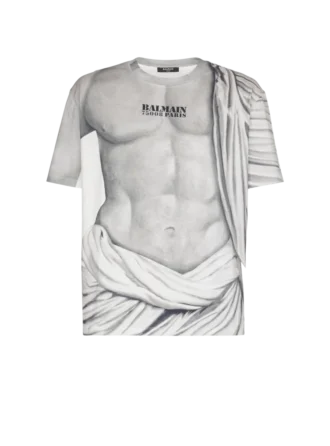 Logo-T-shirt med Statue-tryck