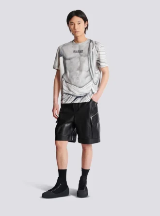 Logo-T-shirt med Statue-tryck