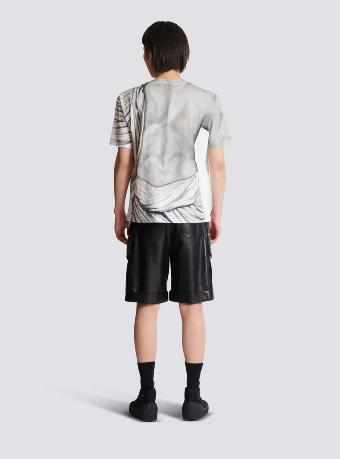 Logo-T-shirt med Statue-tryck Logo-T-shirt med Statue-tryck