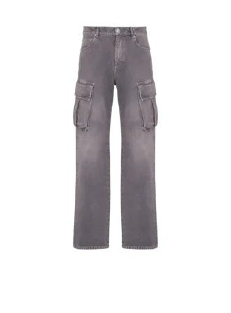 Löst sittande cargojeans i denim