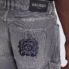 Löst sittande cargojeans i denim
