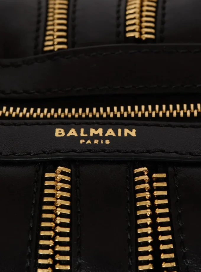 Medium Ebene Zips-väska i kalvskinn Medium Ebene Zips-väska i kalvskinn