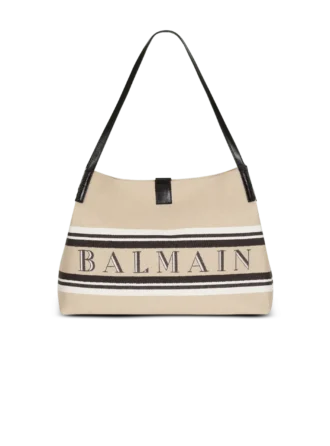Medium Release Shopper-väska i canvas och kalvskinn