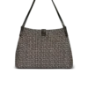 Medium Release Shopper-väska i monogramjacquard och kalvskinn Medium Release Shopper-väska i monogramjacquard och kalvskinn