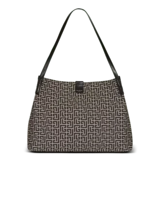 Medium Release Shopper-väska i monogramjacquard och kalvskinn