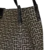 Medium Release Shopper-väska i monogramjacquard och kalvskinn Medium Release Shopper-väska i monogramjacquard och kalvskinn