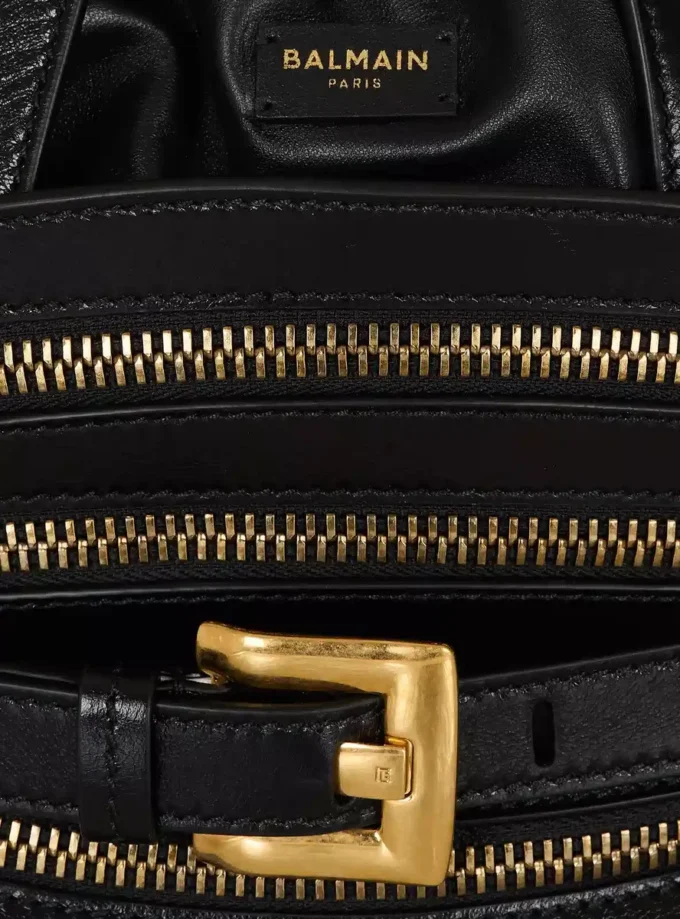 Mini Shuffle Zips-väska i kalvskinn