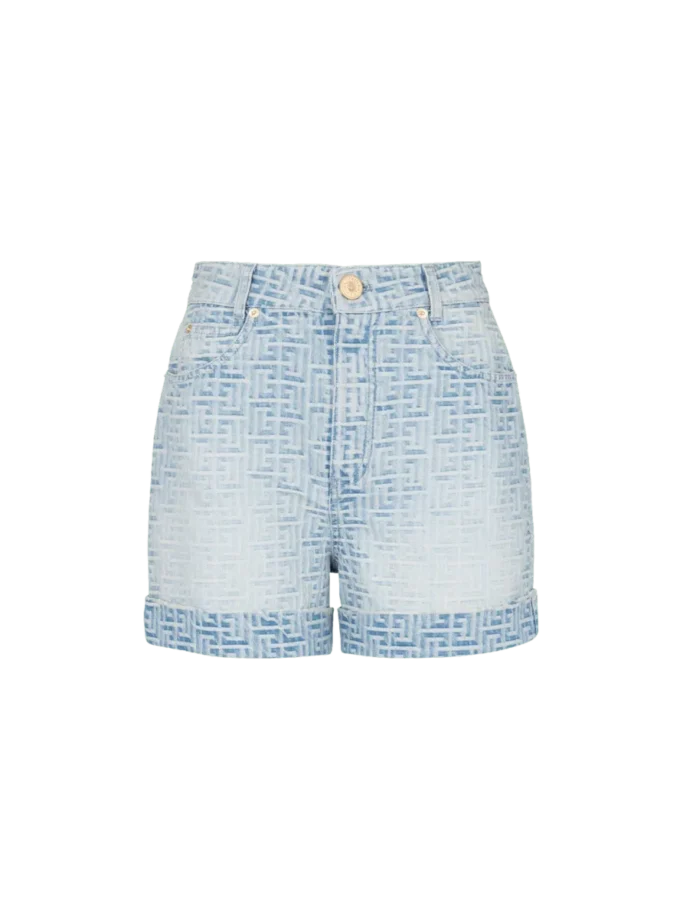 Monogram-denimshorts Monogram-denimshorts