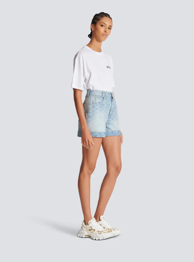 Monogram-denimshorts Monogram-denimshorts