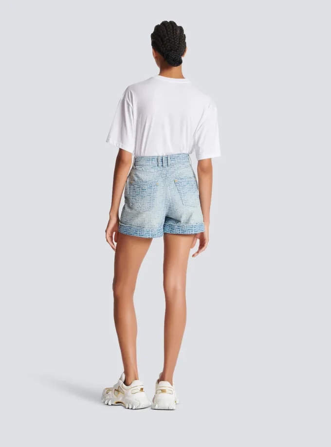 Monogram-denimshorts Monogram-denimshorts