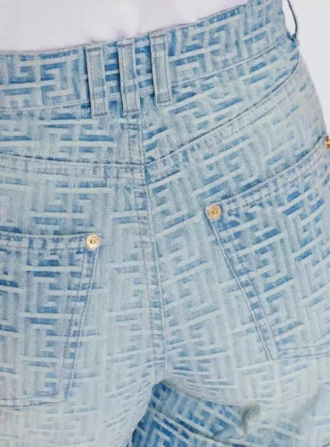 Monogram-denimshorts Monogram-denimshorts