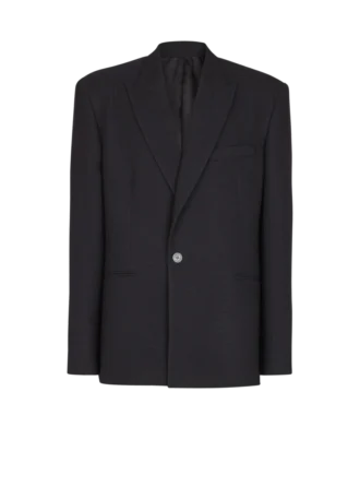 Monogram grain de poudre 1-knappsjacka