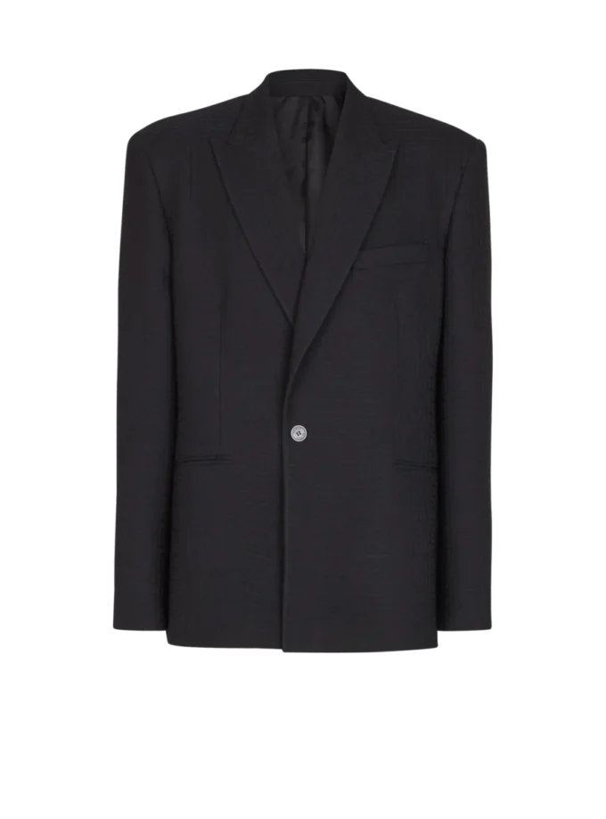 Monogram grain de poudre 1-knappsjacka Monogram grain de poudre 1-knappsjacka