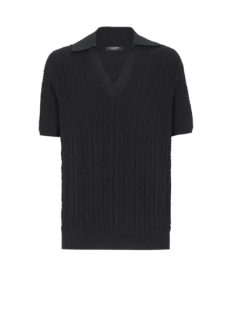 Monogramstickad polotröja