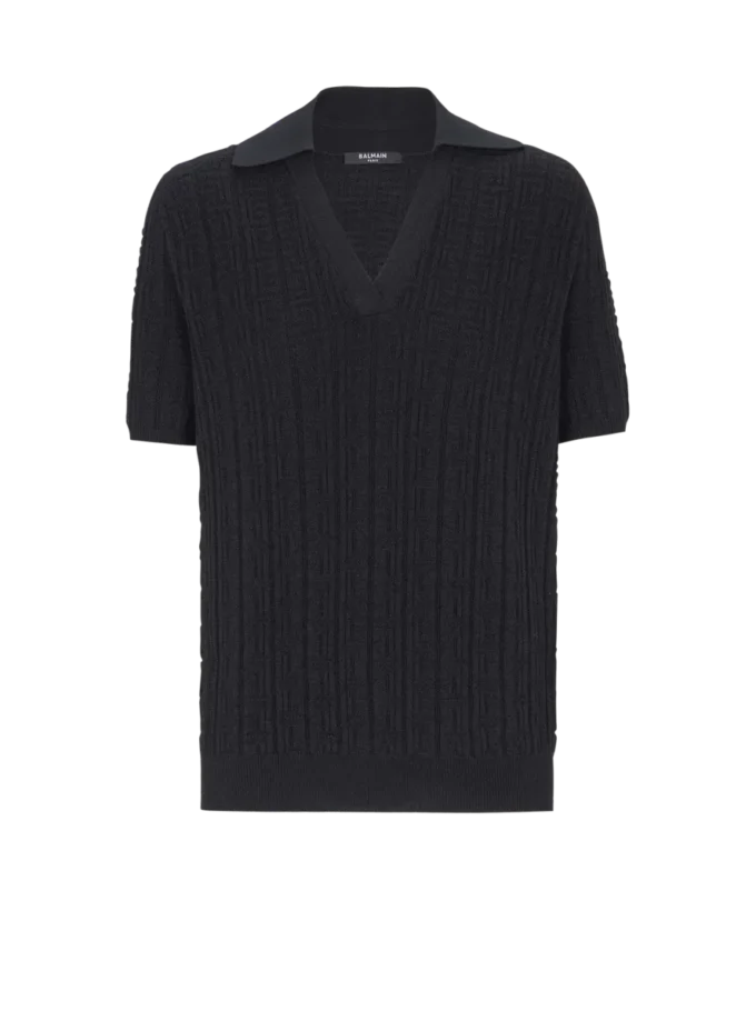 Monogramstickad polotröja