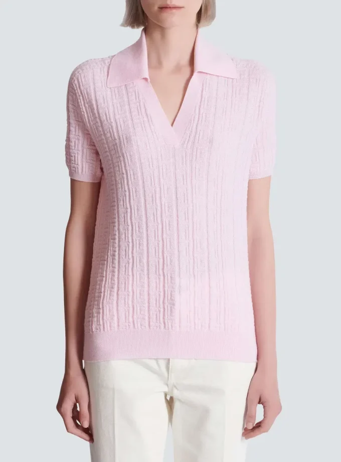 Monogramstickad polotröja