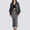 Oversized bomberjacka i blandad tweed