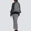 Oversized bomberjacka i blandad tweed