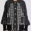 Oversized bomberjacka i blandad tweed
