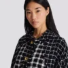 Oversized bomberjacka i blandad tweed