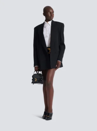 Oversized jacka i grain de poudre