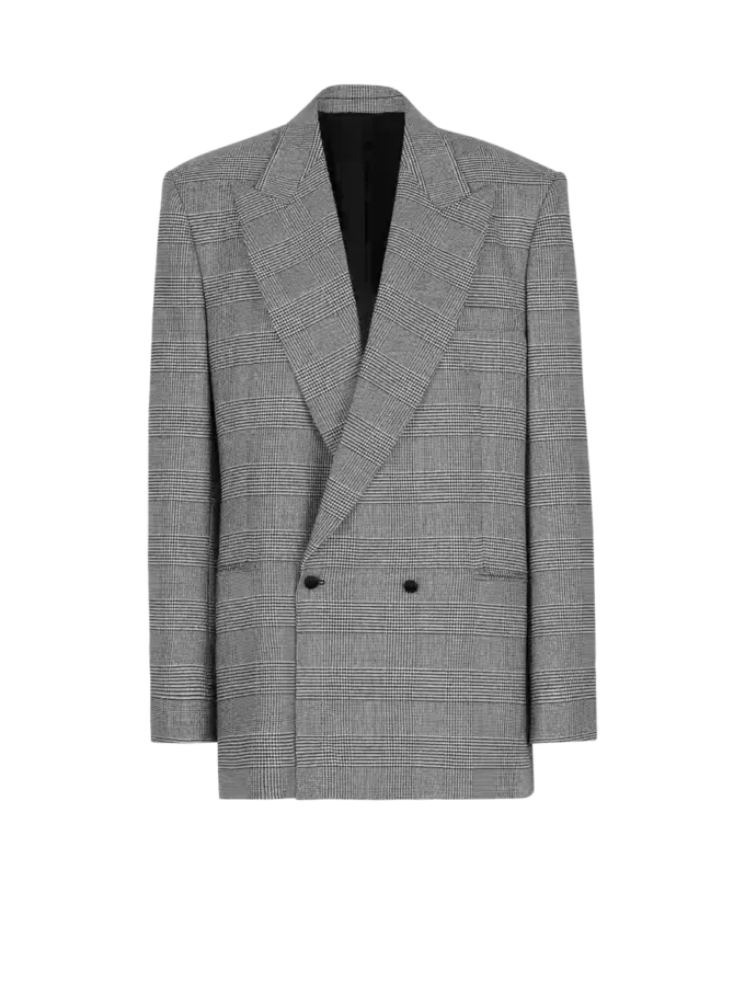 Oversized jacka i Prince of Wales-jacquard Oversized jacka i Prince of Wales-jacquard