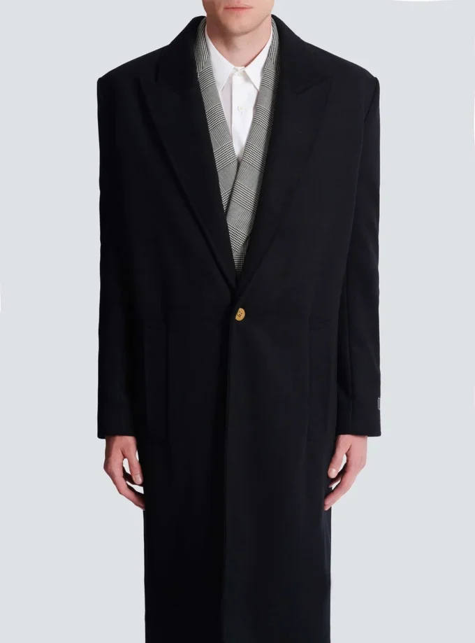 Oversized kappa i ull och kashmir