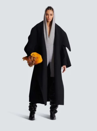 Oversized kappkrage i ull