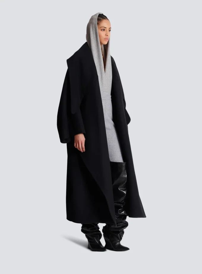 Oversized kappkrage i ull