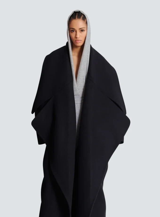 Oversized kappkrage i ull