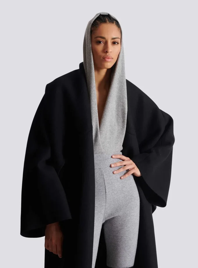 Oversized kappkrage i ull