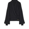 Oversized stickad hoodie