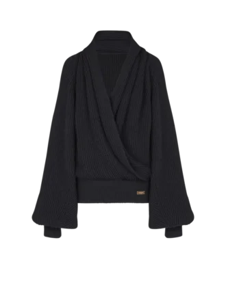 Oversized stickad hoodie