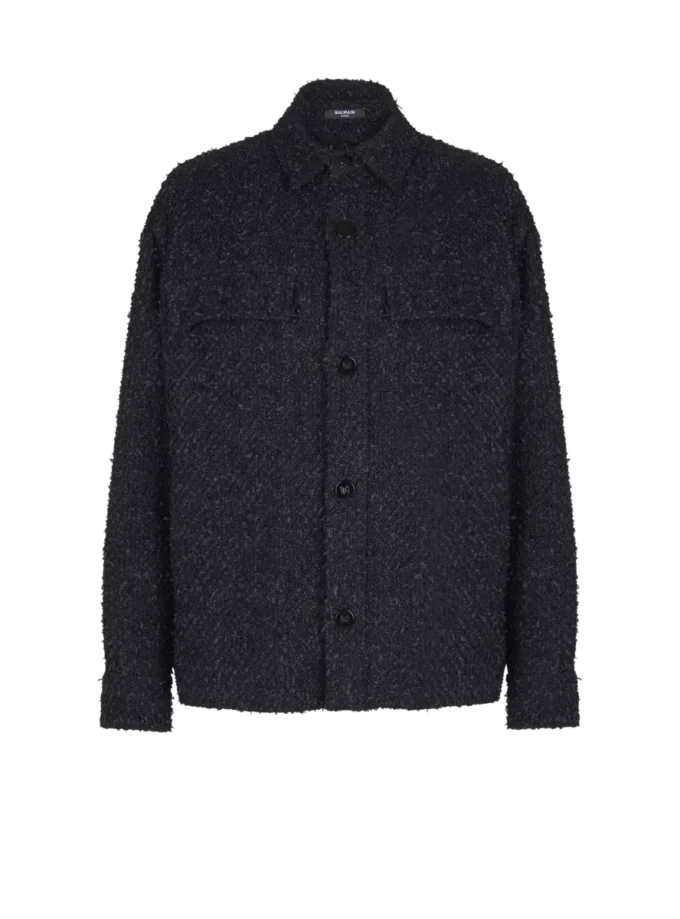 Overskjorta i tweed med monogram Overskjorta i tweed med monogram