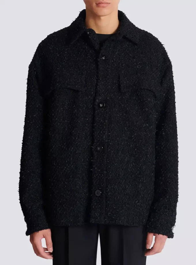 Overskjorta i tweed med monogram Overskjorta i tweed med monogram