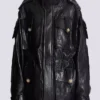 Parkas i lammskinn med diamantmönster i sömmarna Parkas i lammskinn med diamantmönster i sömmarna