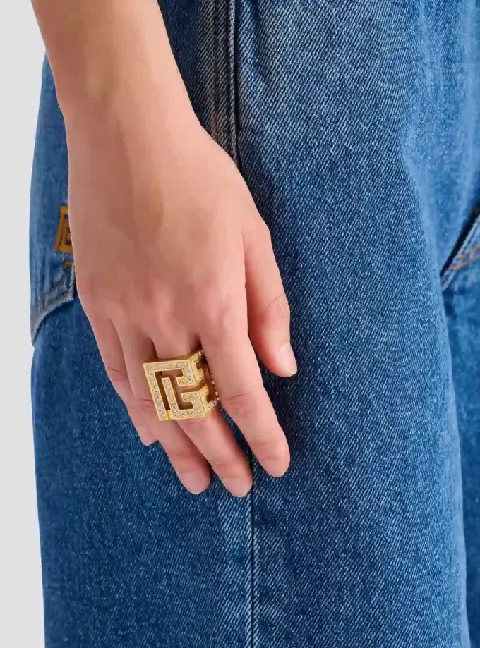 PB 3D-ring med strass