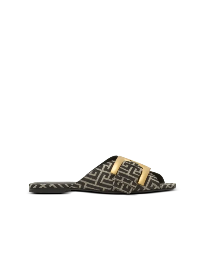 Platta sandaler Anthem i jacquard med monogram